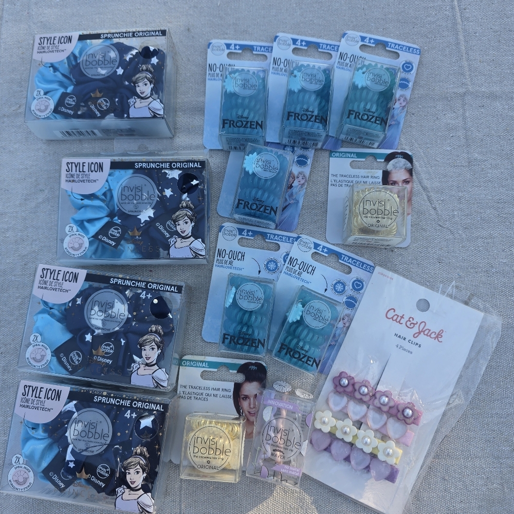 Invisibobble Disney Cinderella Frozen Scrunchie lot
